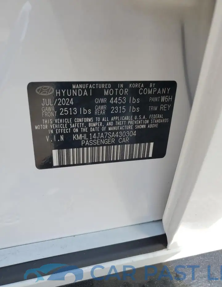 KMHL14JA7SA430304# 12
