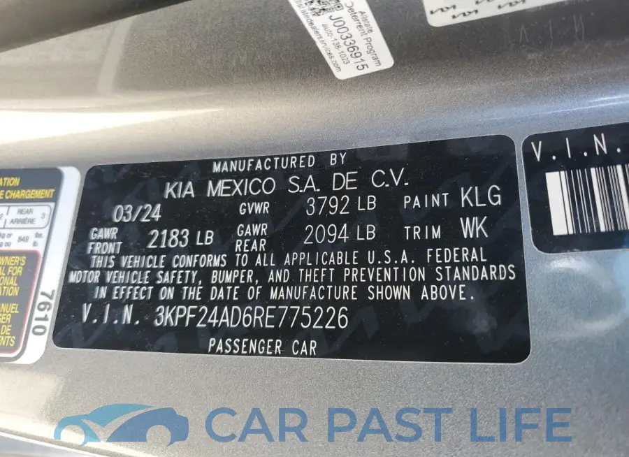 3KPF24AD6RE775226# 13