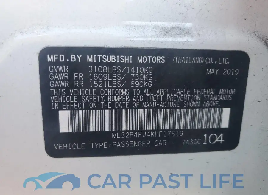ML32F4FJ4KHF17519# 12