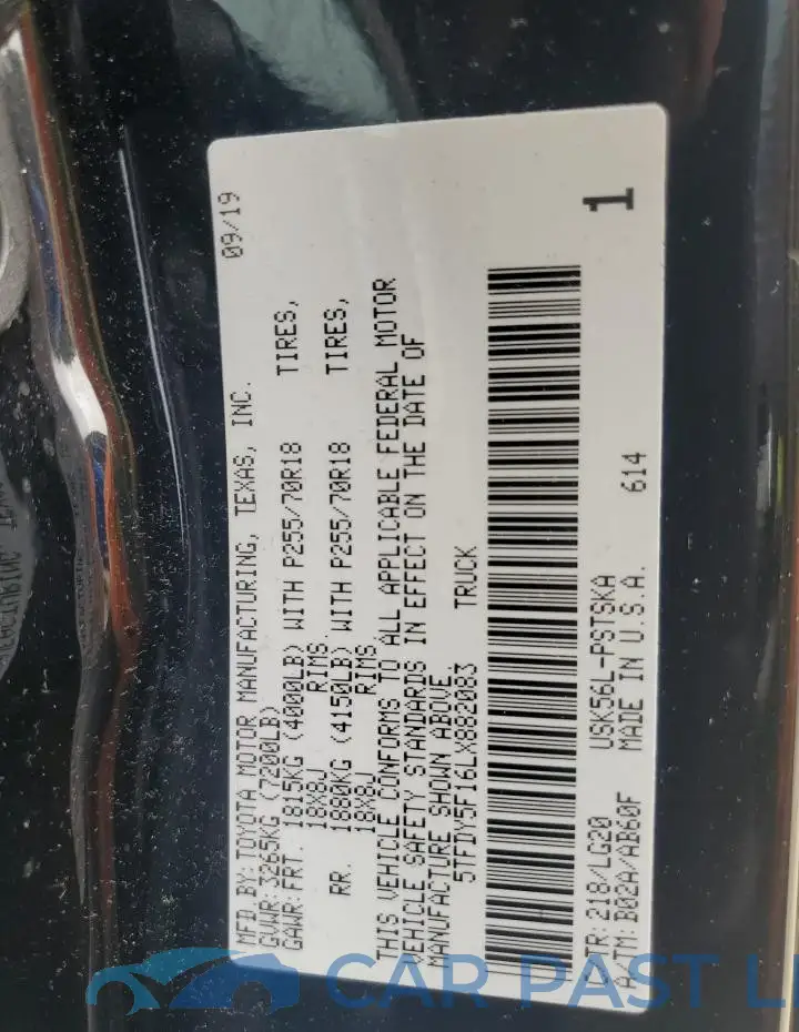 5TFDY5F16LX882083# 12