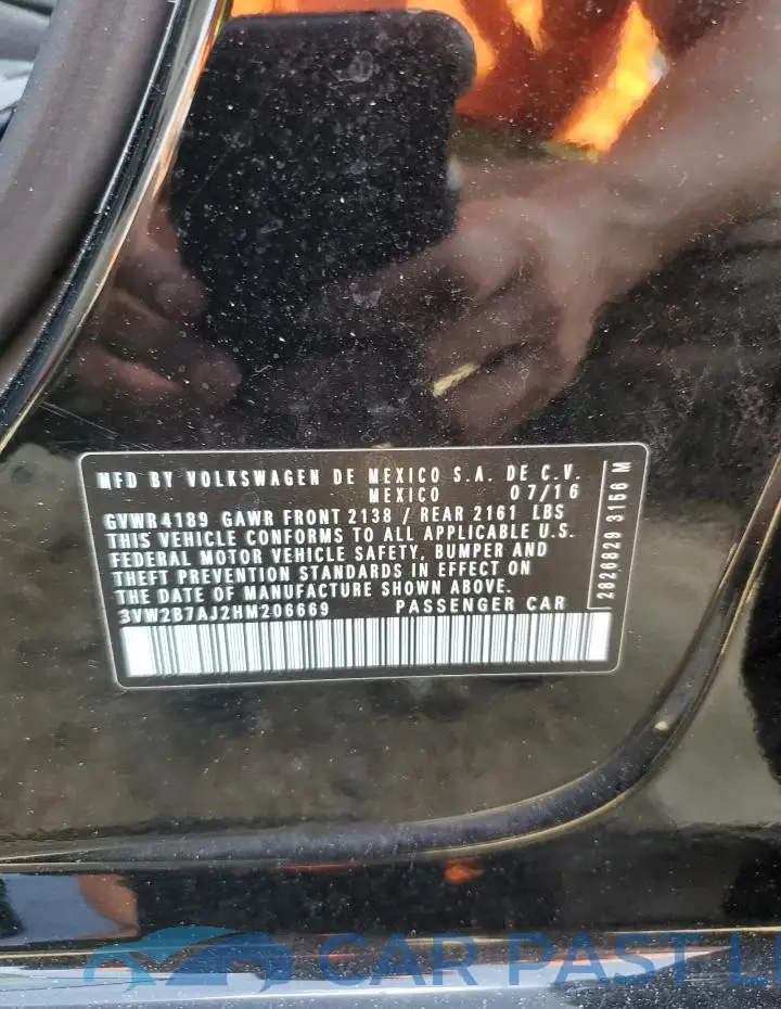 3VW2B7AJ2HM206669# 12