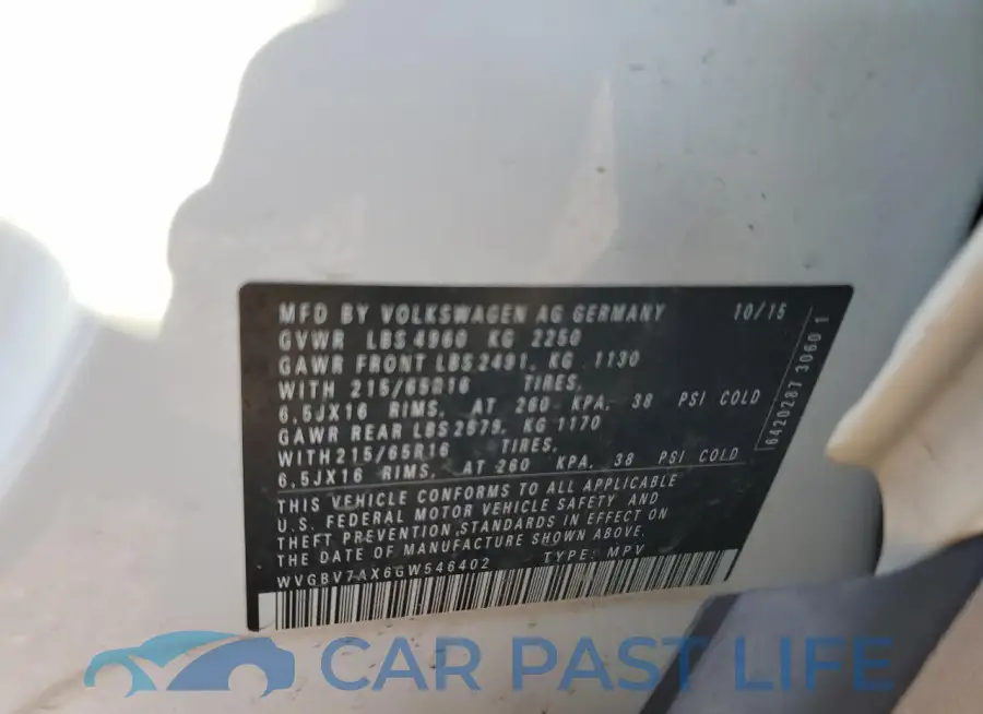 WVGBV7AX6GW546402# 13