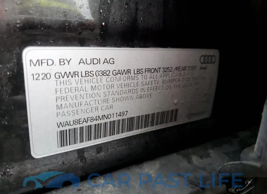 WAU8EAF84MN011497# 12