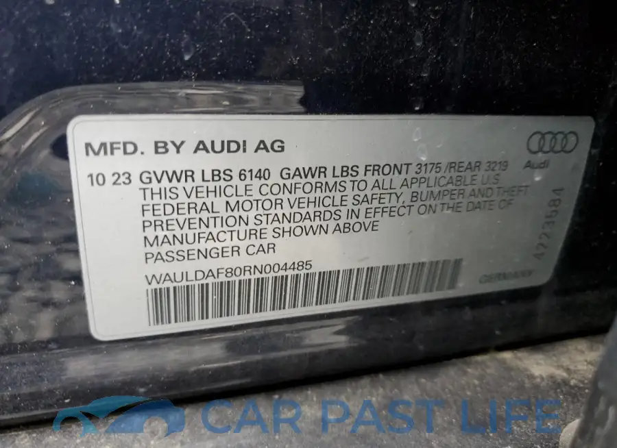 WAULDAF80RN004485# 13