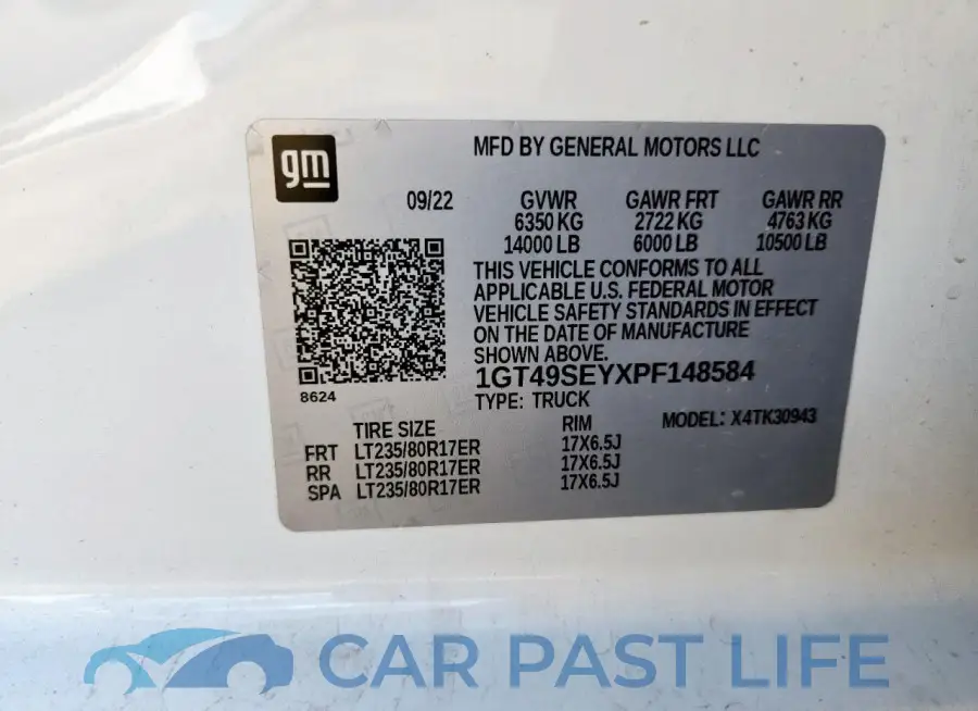 1GT49SEYXPF148584# 12