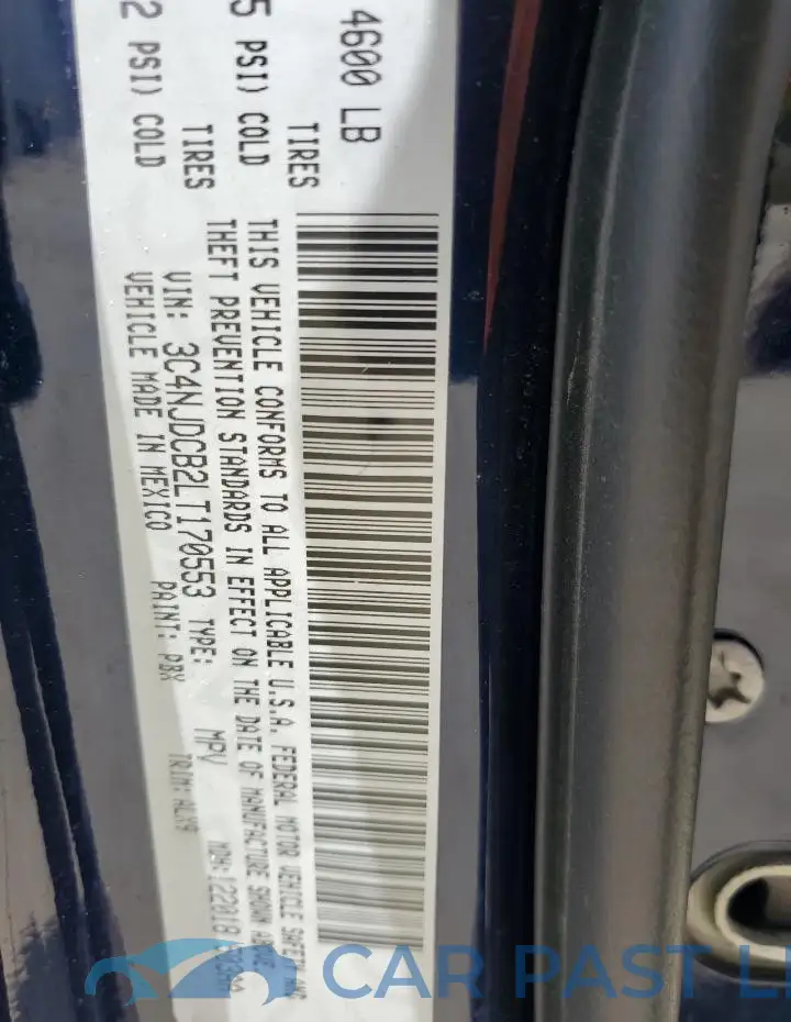 3C4NJDCB2LT170553# 12