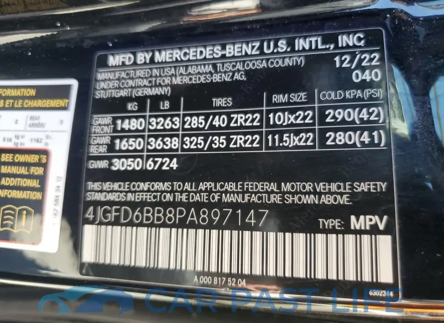4JGFD6BB8PA897147# 14