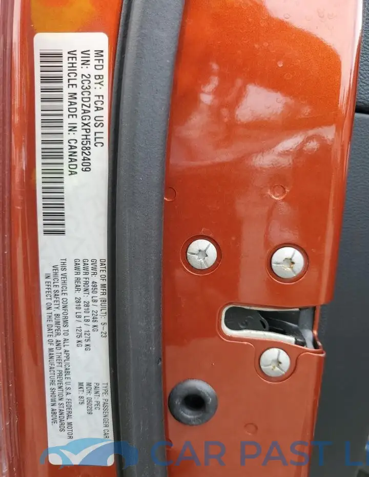 2C3CDZAGXPH582409# 13