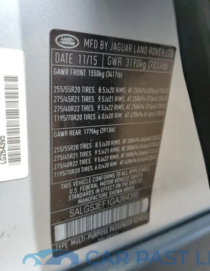 SALGS3EF1GA264395# 13