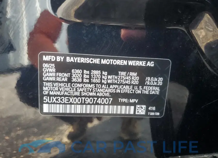 5UX33EX00T9074007# 13