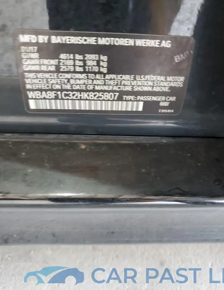WBA8F1C32HK825807# 12
