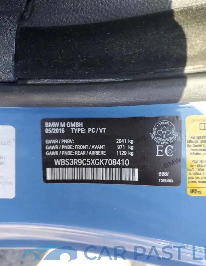 WBS3R9C5XGK708410# 12