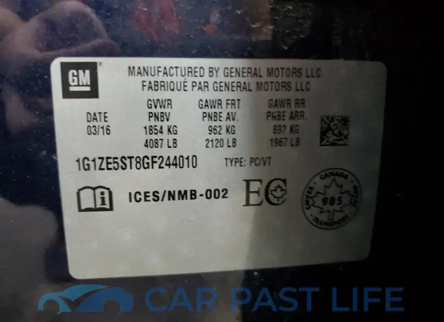 1G1ZE5ST8GF244010# 12