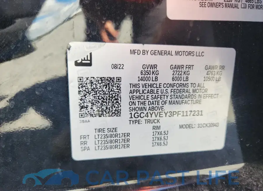 1GC4YVEY3PF117231# 12