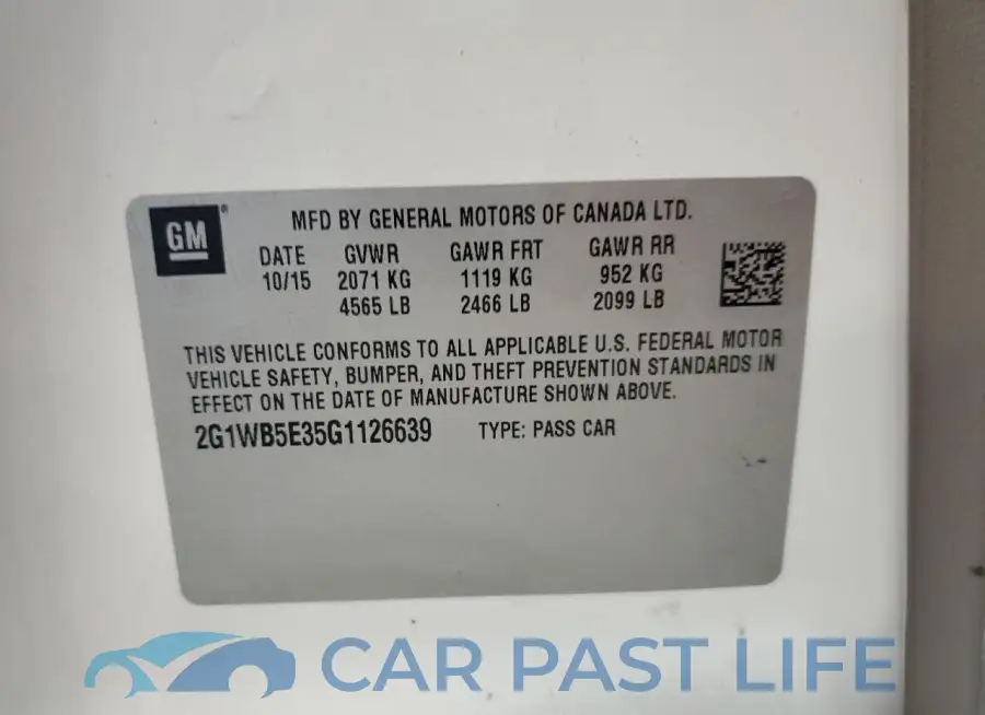 2G1WB5E35G1126639# 12