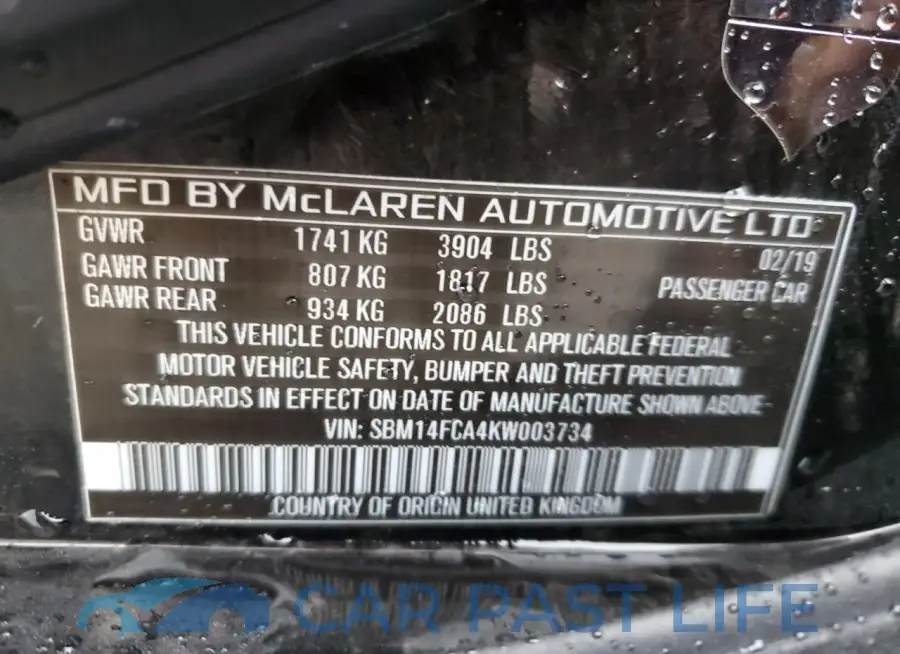 SBM14FCA4KW003734# 12