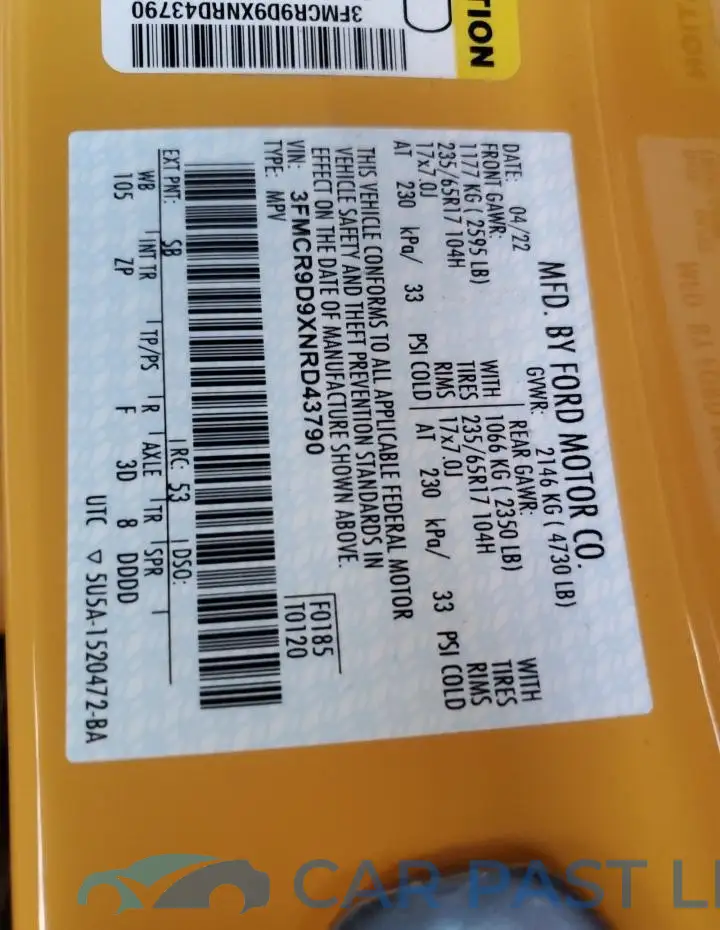 3FMCR9D9XNRD43790# 13