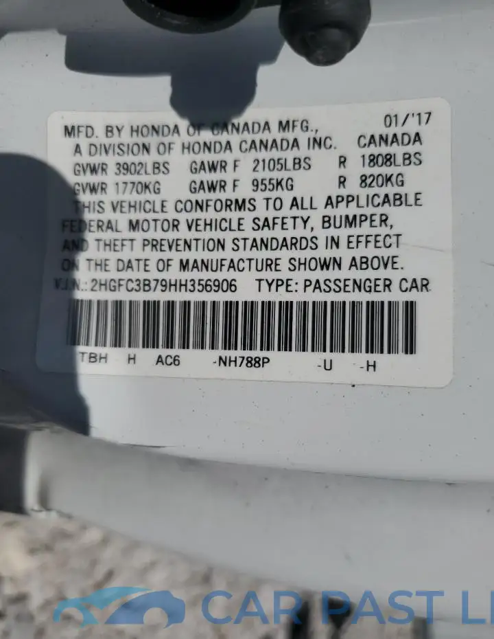2HGFC3B79HH356906# 12