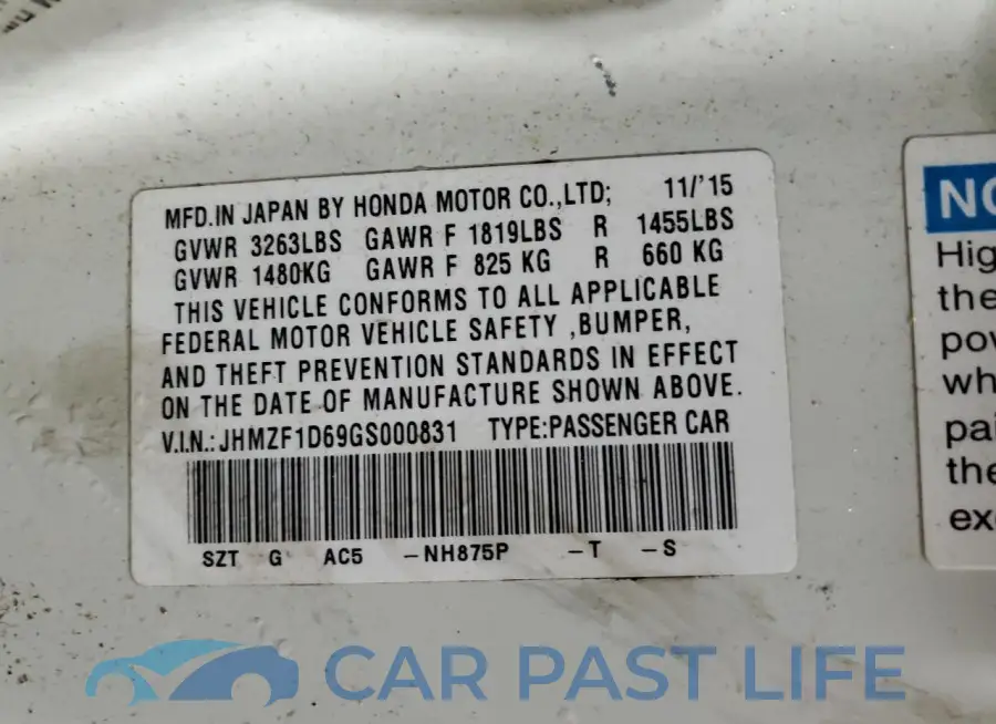 JHMZF1D69GS000831# 12