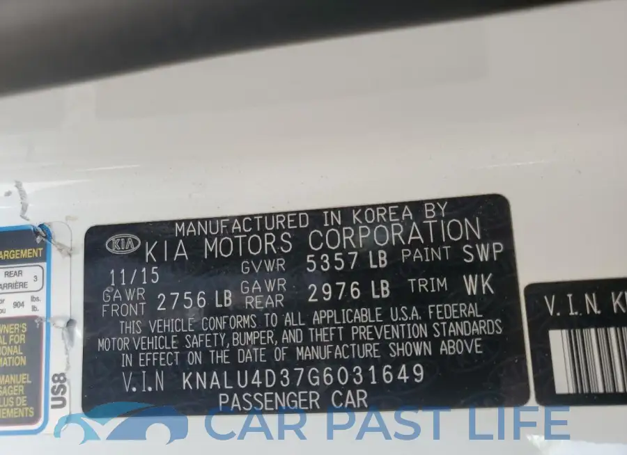 KNALU4D37G6031649# 13