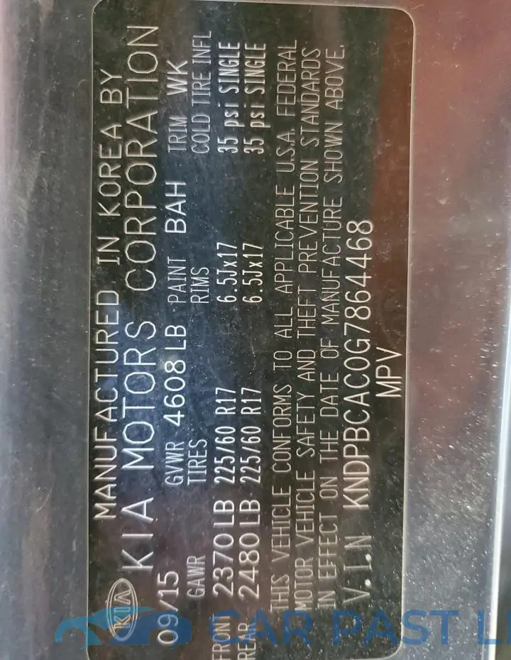 KNDPBCAC0G7864468# 13