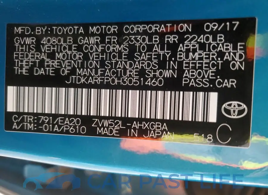 JTDKARFP0H3051460# 13