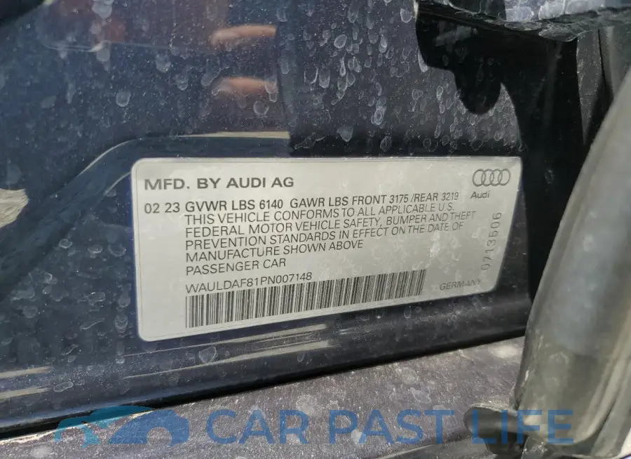 WAULDAF81PN007148# 13