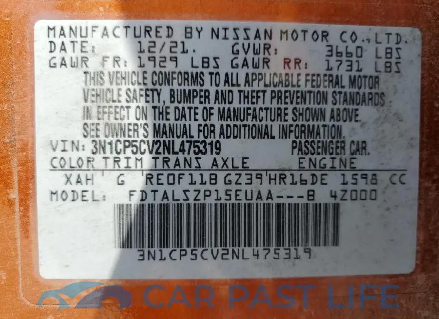 3N1CP5CV2NL475319# 12