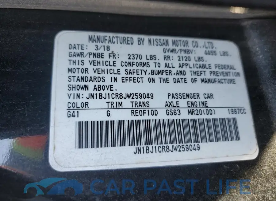 JN1BJ1CR8JW259049# 13