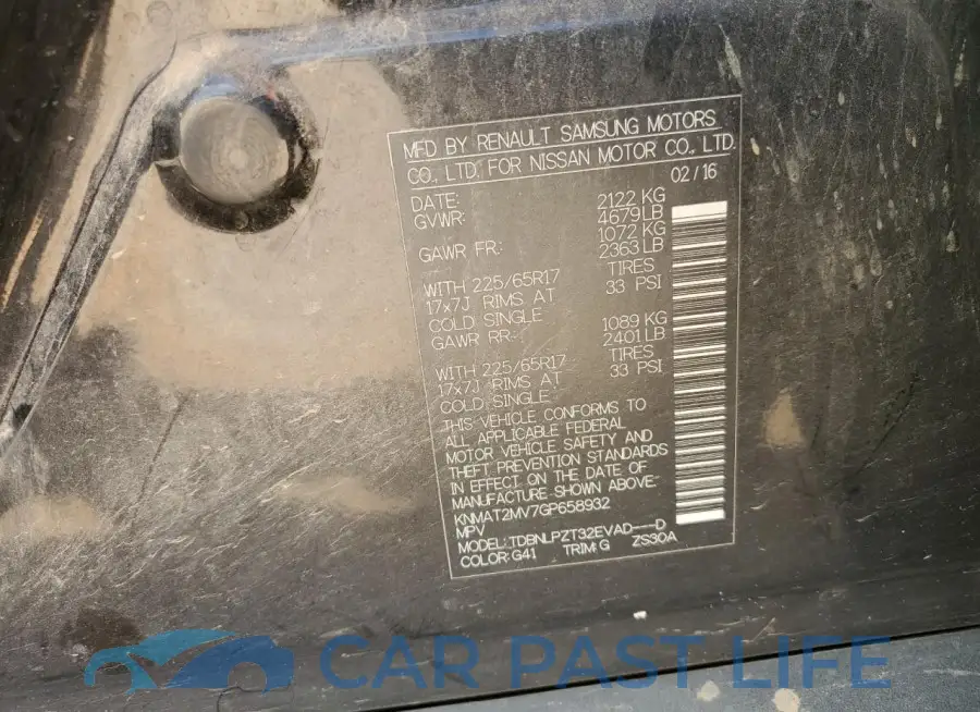 KNMAT2MV7GP658932# 13