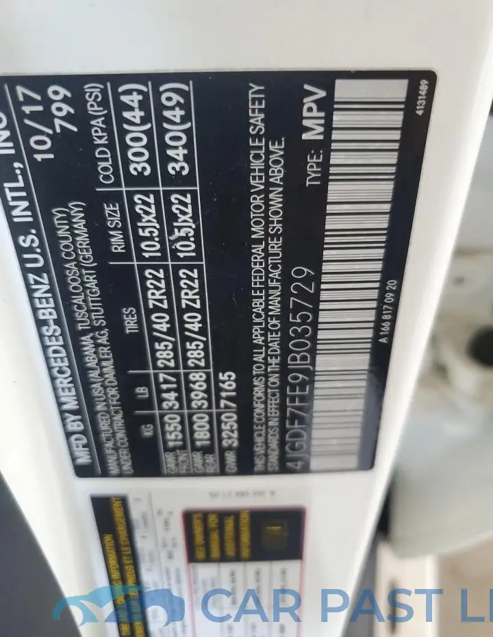 4JGDF7FE9JB035729# 14