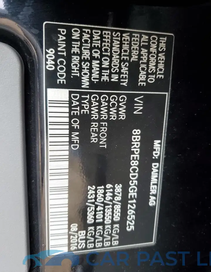 8BRPE8CD5GE126525# 14