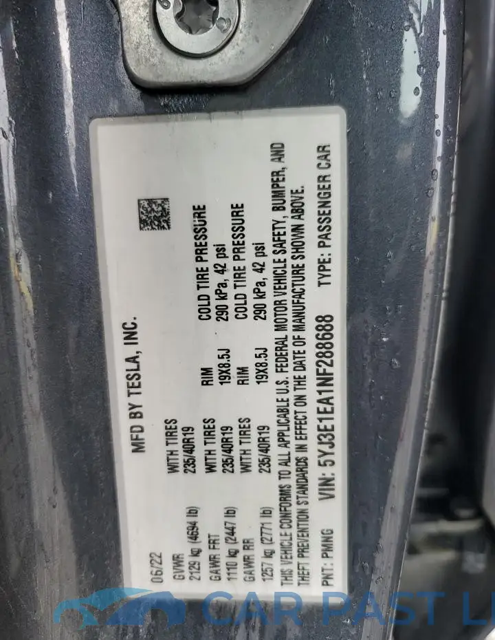 5YJ3E1EA1NF288688# 13