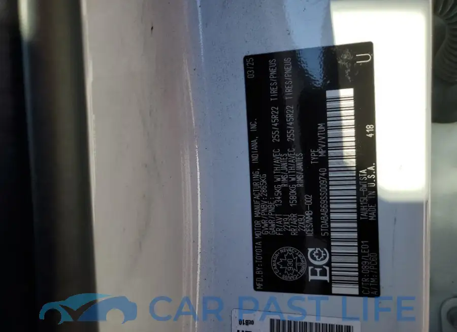 5TDABAB69SS009740# 13