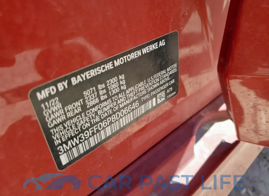 3MW39FF06P8D06646# 13