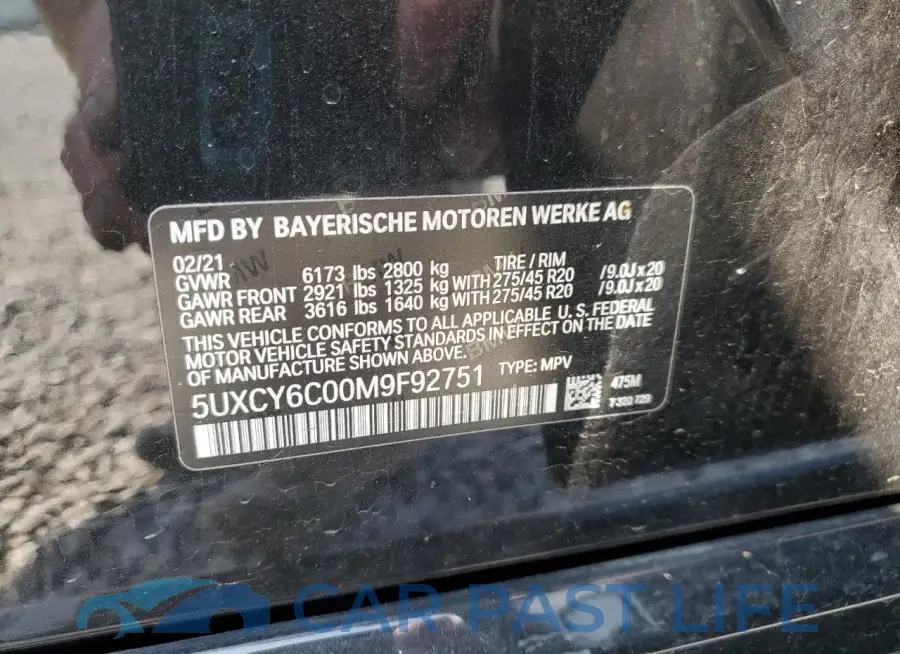 5UXCY6C00M9F92751# 14