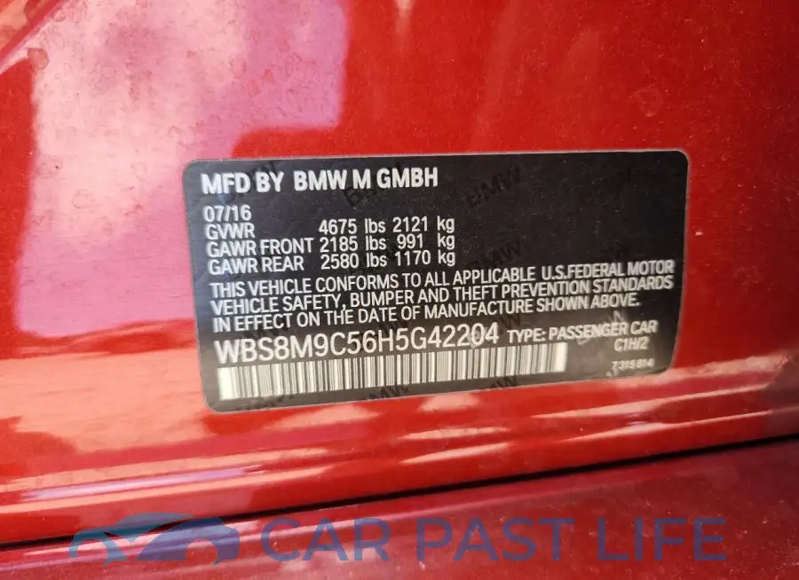 WBS8M9C56H5G42204# 12
