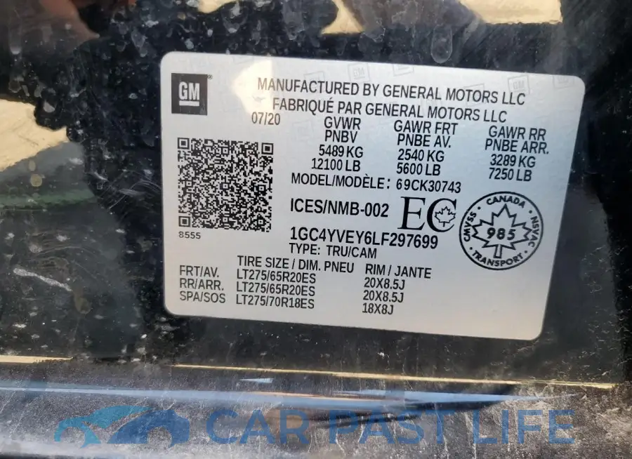 1GC4YVEY6LF297699# 13