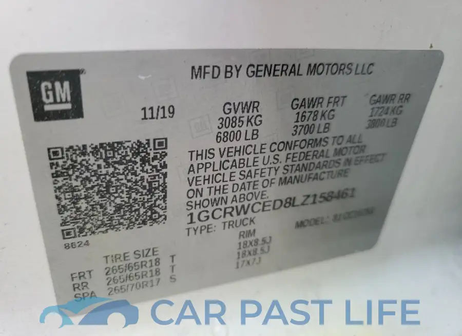 1GCRWCED8LZ158461# 12