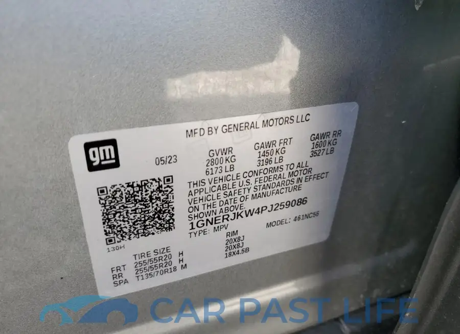 1GNERJKW4PJ259086# 13