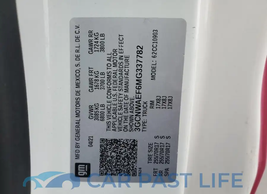 3GCNWAEF6MG337782# 12