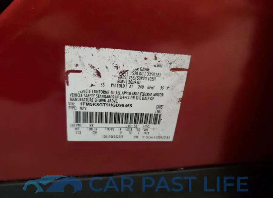 1FM5K8GT9HGD99455# 13