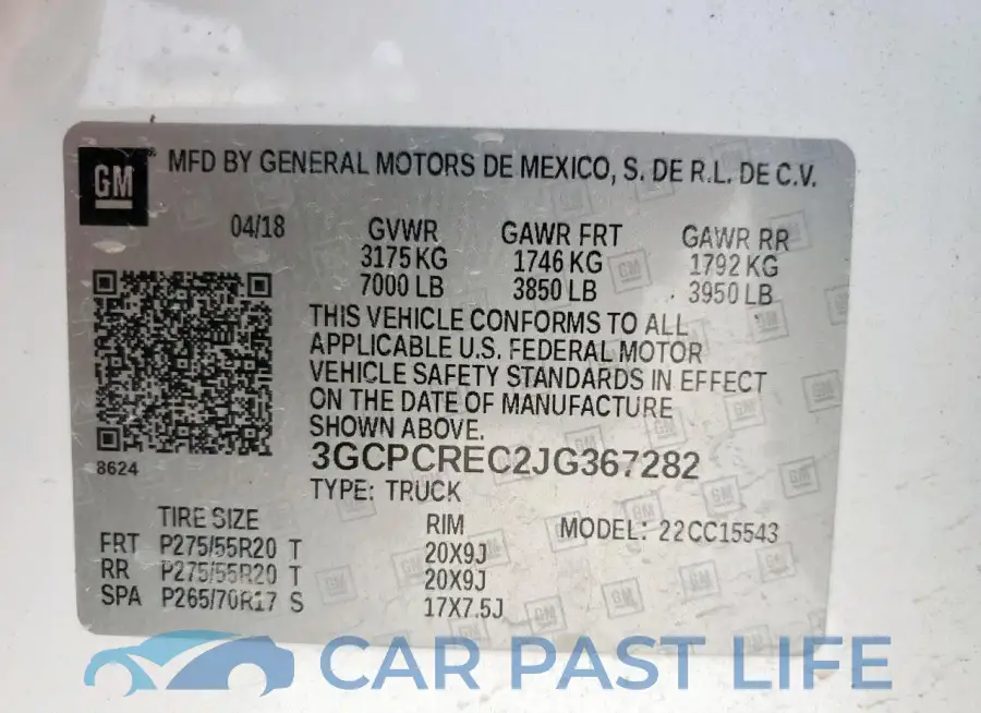 3GCPCREC2JG367282# 13