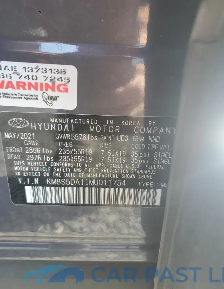 KM8S5DA11MU011754# 13