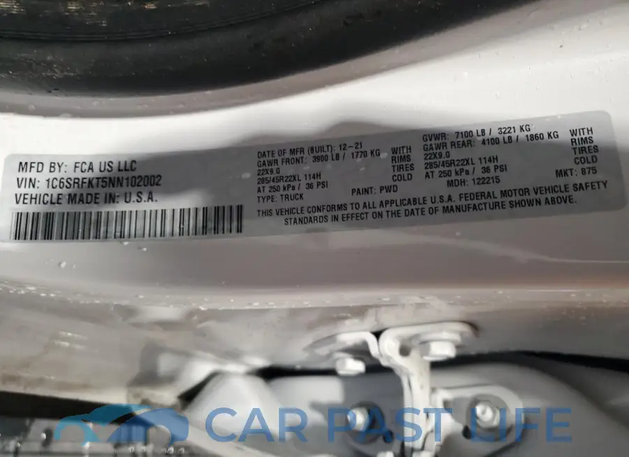 1C6SRFKT5NN102002# 12