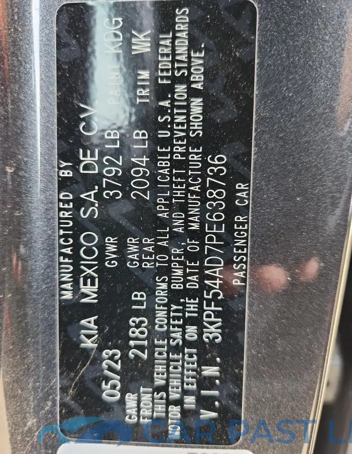 3KPF54AD7PE638736# 12