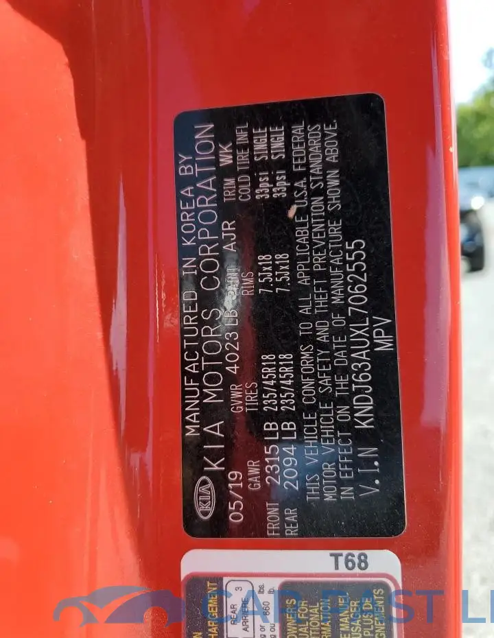 KNDJ63AUXL7062555# 12