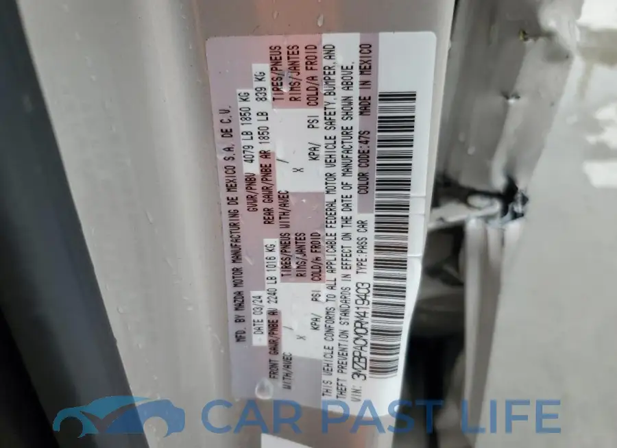 3MZBPACM0RM419403# 12