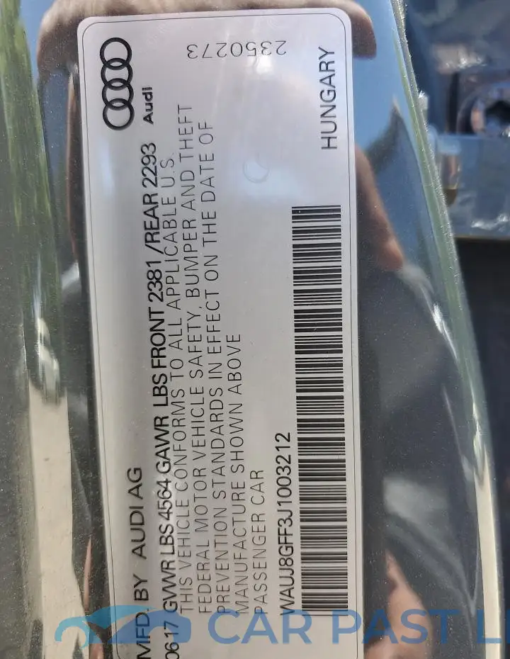 WAUJ8GFF3J1003212# 13