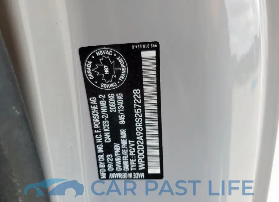 WP0CD2A93RS257228# 12